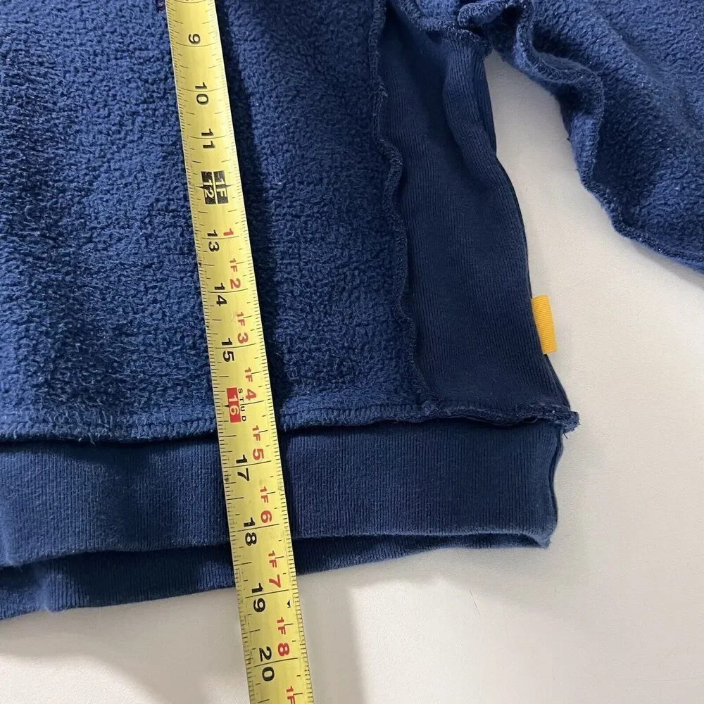 Yellow Label Co Sweatshirt Women’s XS Blue Cropped Inside Out‎ Pullover